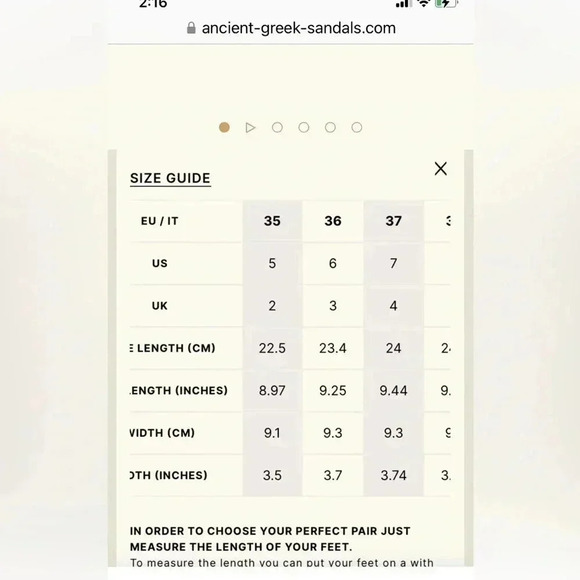 Ancient Greek Sandals Thais  Leather sandals slides wide cross straps size 7 - Picture 7 of 7